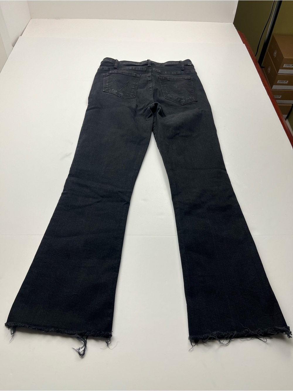 Mother The Hustler Ankle Fray Women's 28 Black Not Guilty Bootcut Denim Jean - Picture 15 of 15